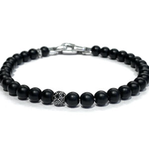 Браслет W&W Black Onyx Plus Black Mois Beads